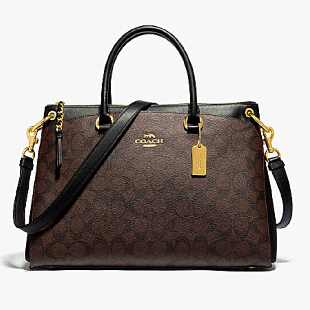 COACH Mia Satchel In Signature Canvas F76643